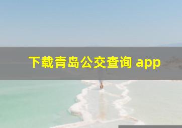 下载青岛公交查询 app